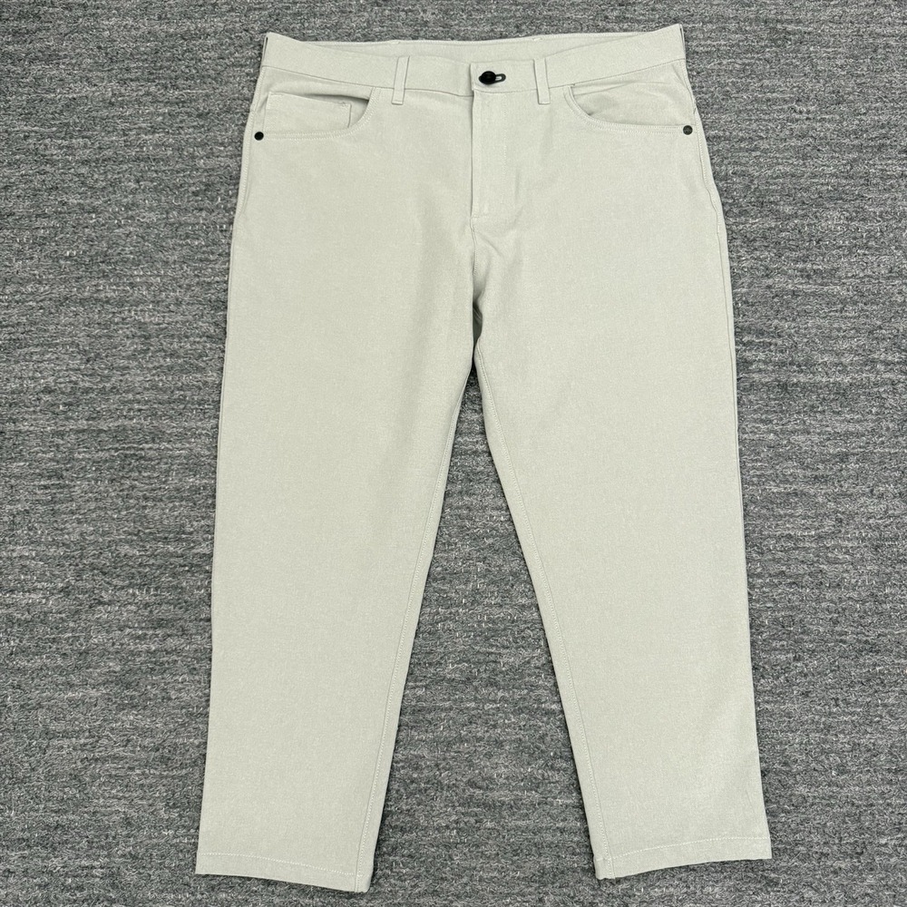 Public Rec Men's Pants Men 34X24 Light Gray Dealmaker Cropped Chino Performance